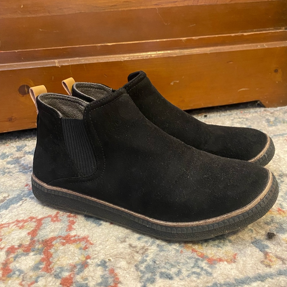 Dr. Scholl’s, black, suede, booties